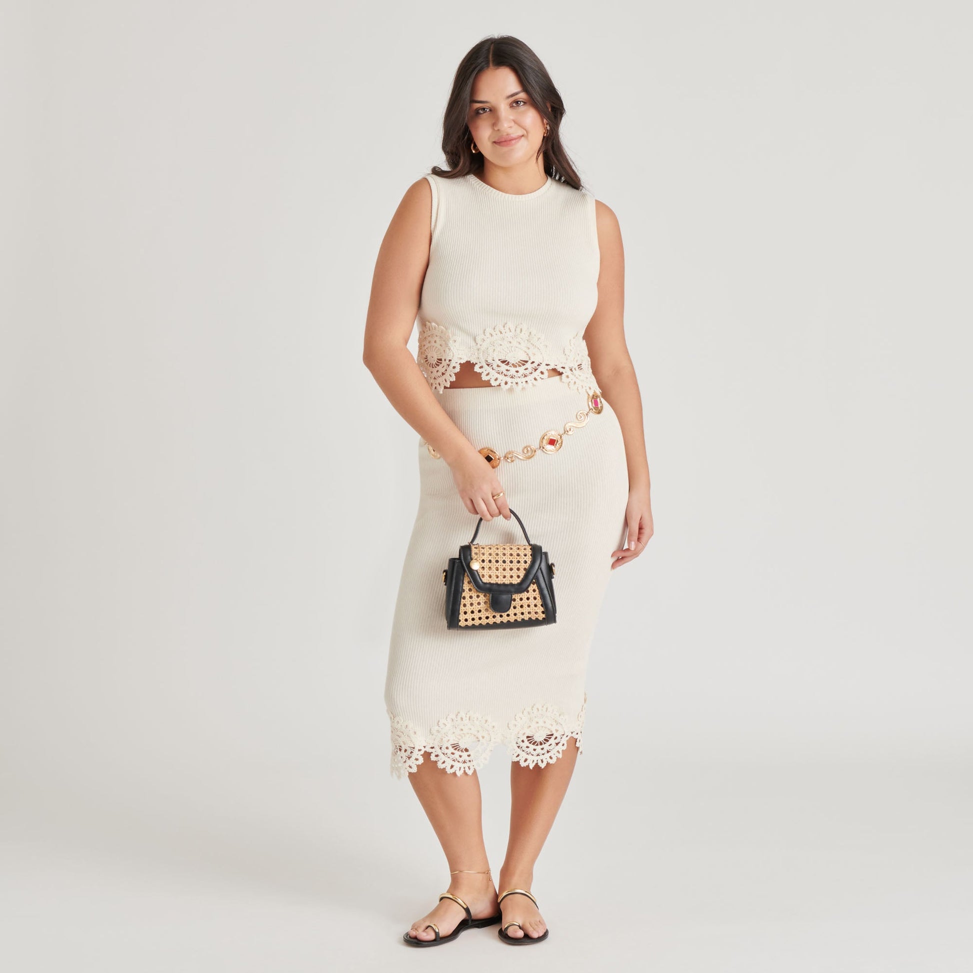 TROPEZ CROSSBODY BLACK NATURAL CANE Dolce Vita