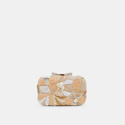 DAISY CLUTCH NATURAL MULTI BEADED Dolce Vita