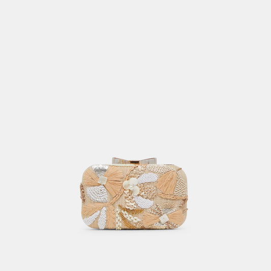 DAISY CLUTCH NATURAL MULTI BEADED Dolce Vita