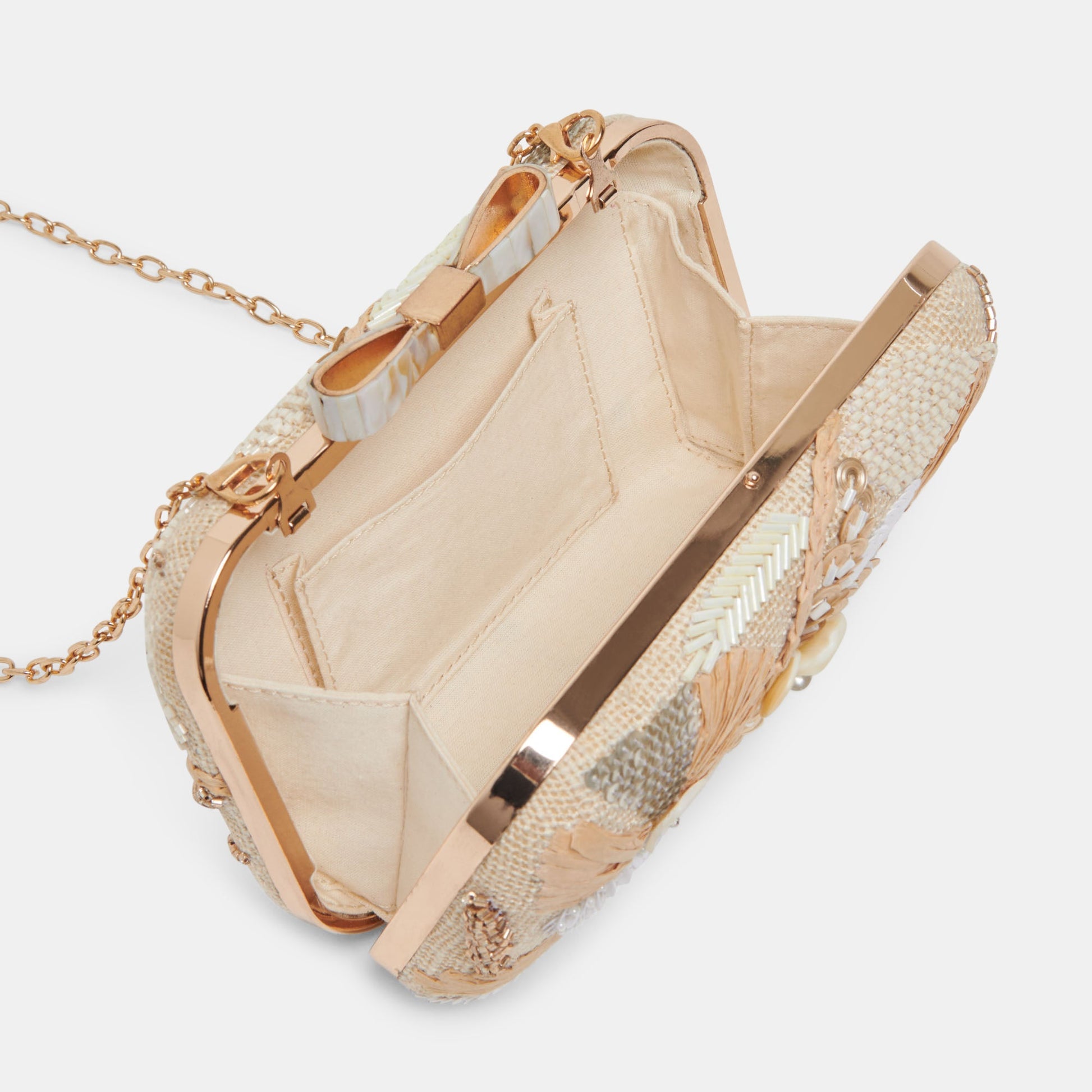 DAISY CLUTCH NATURAL MULTI BEADED Dolce Vita