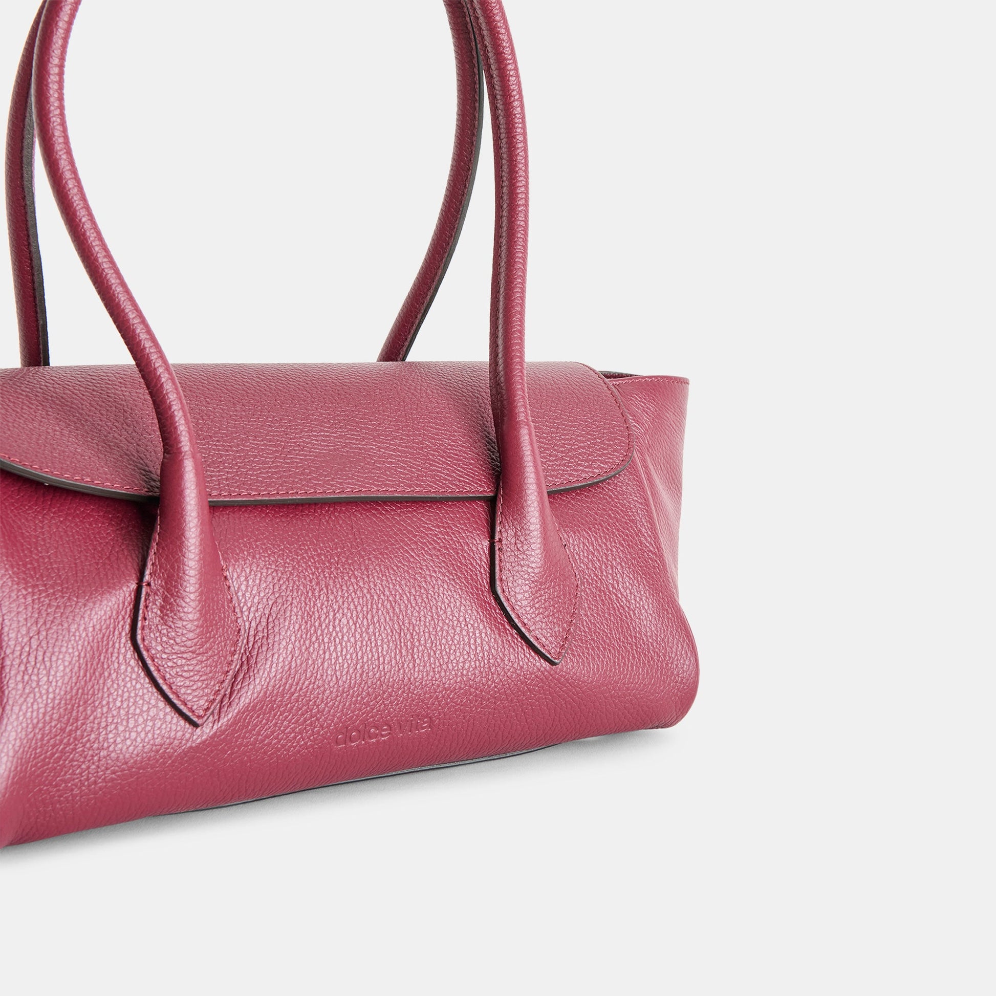 IRENE SHOULDER BAG BORDEAUX LEATHER Dolce Vita