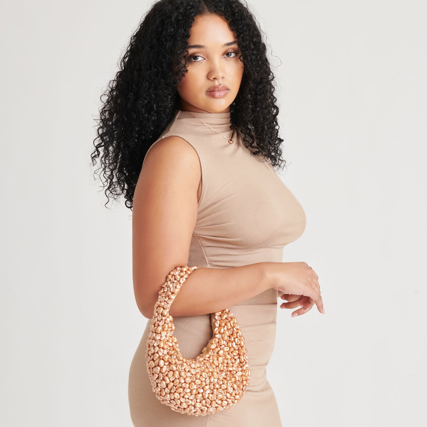 PEARLA SHOULDER BAG GOLD FAUX PEARL Dolce Vita