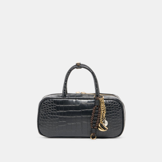 Flyn Black Croco Stella Handbag Dolce Vita