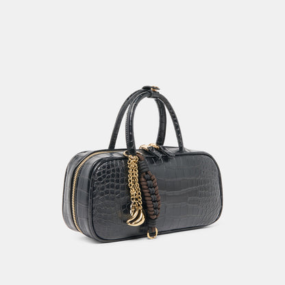 Flyn Black Croco Stella Handbag Dolce Vita