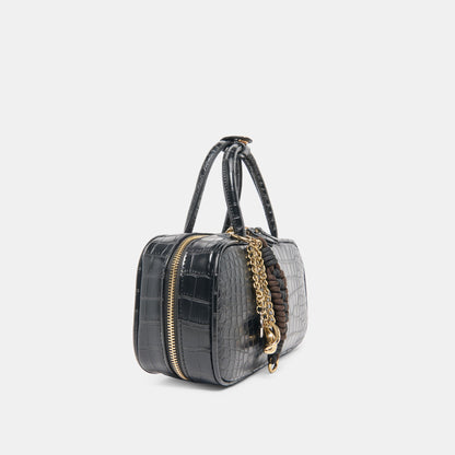 Flyn Black Croco Stella Handbag Dolce Vita