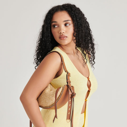 MONACO SHOULDER BAG NATURAL RAFFIA Dolce Vita
