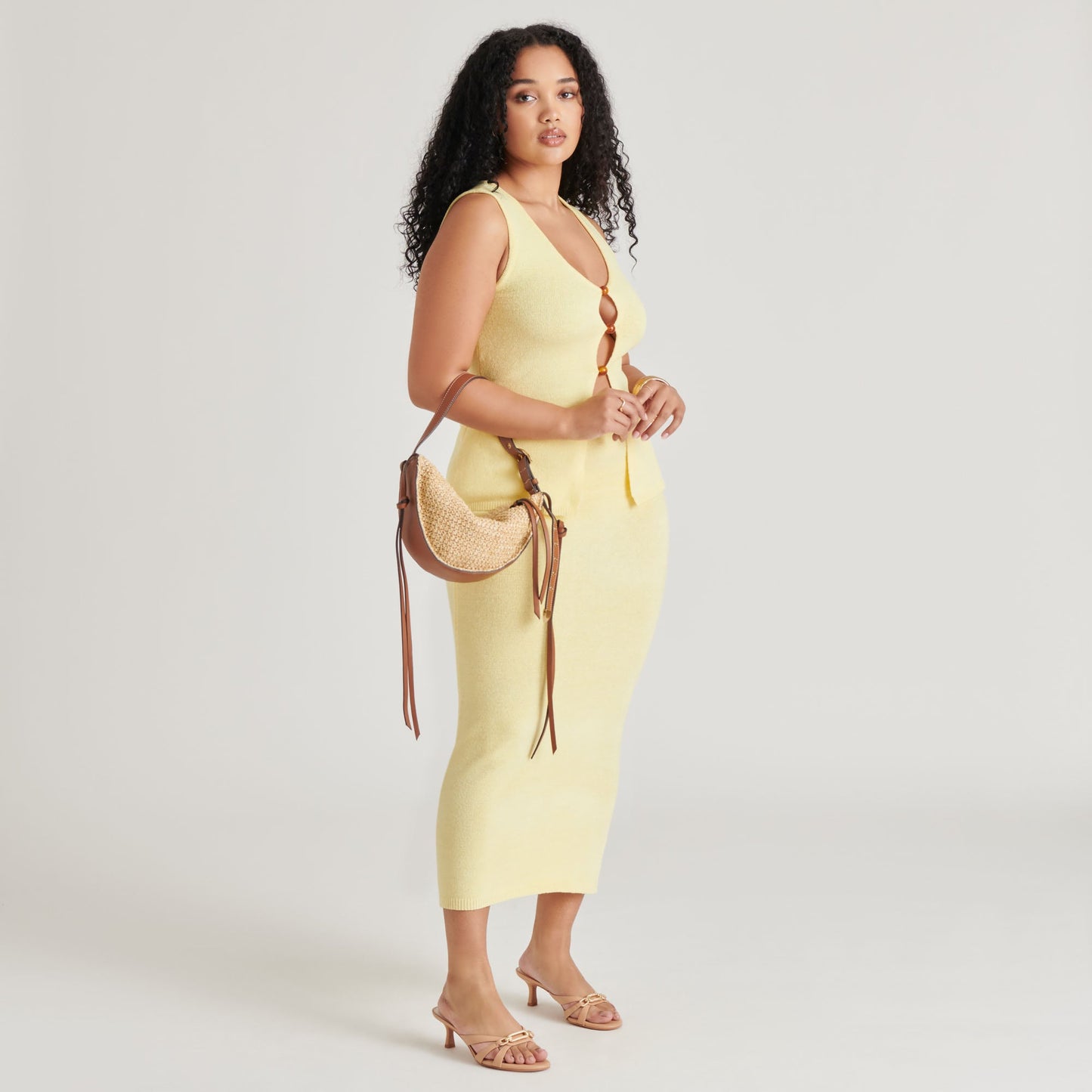 MONACO SHOULDER BAG NATURAL RAFFIA Dolce Vita