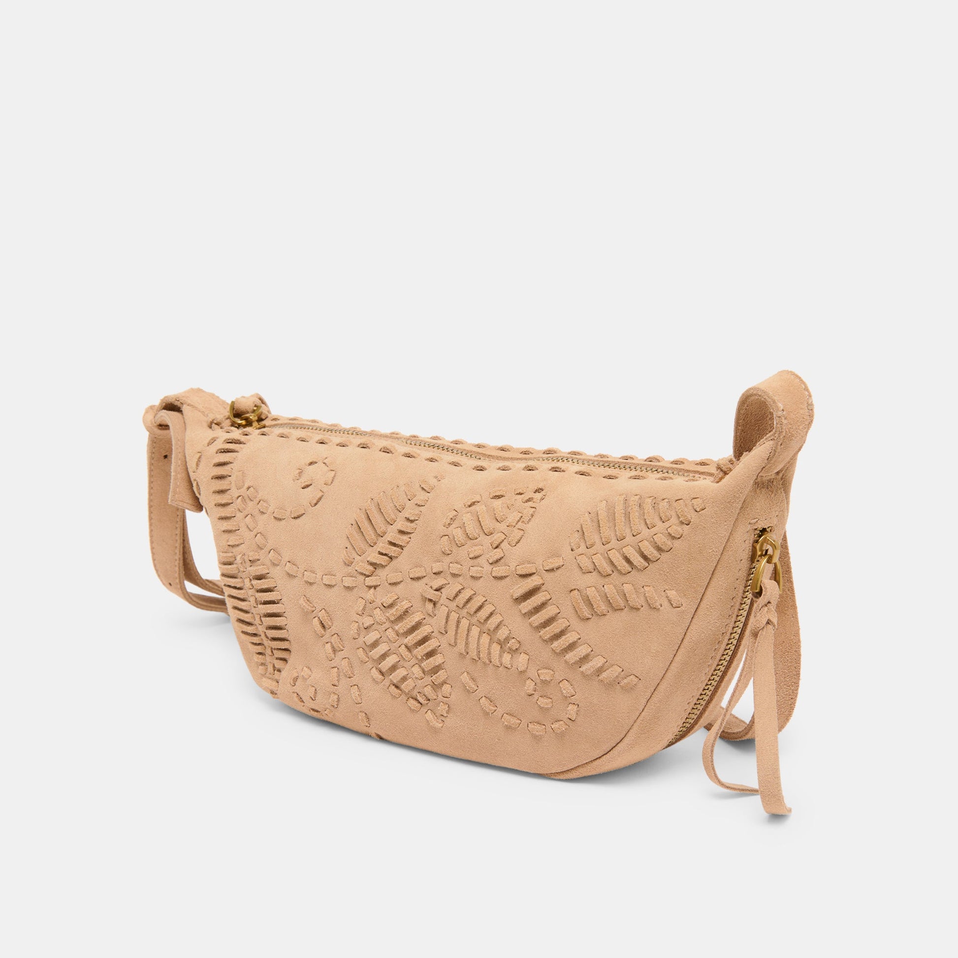Lipari Beige Suede Crossbody Dolce Vita