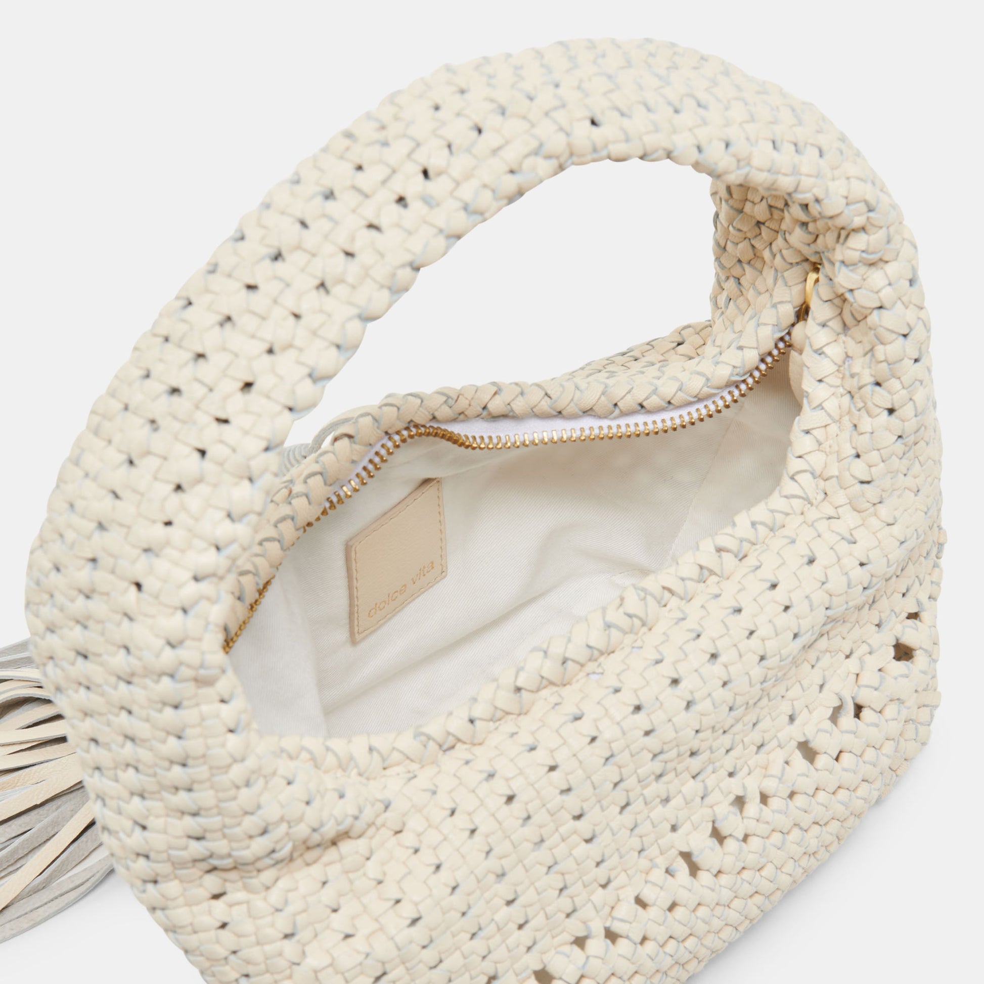 Zenia Bone Leather Handbag Dolce Vita