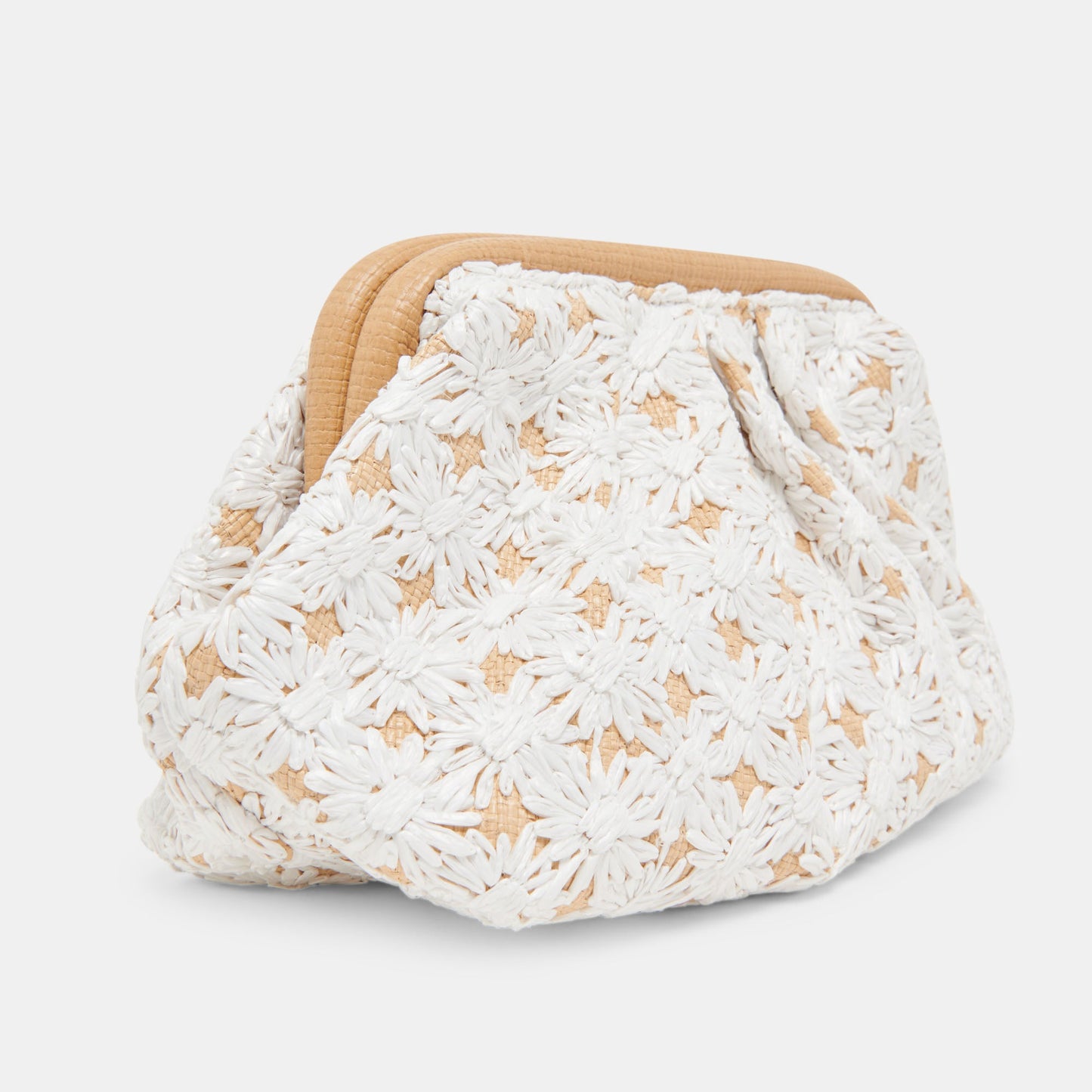 FIORE CLUTCH EMBROIDERED NATURAL RAFFIA Dolce Vita