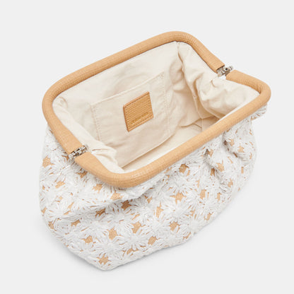 FIORE CLUTCH EMBROIDERED NATURAL RAFFIA Dolce Vita