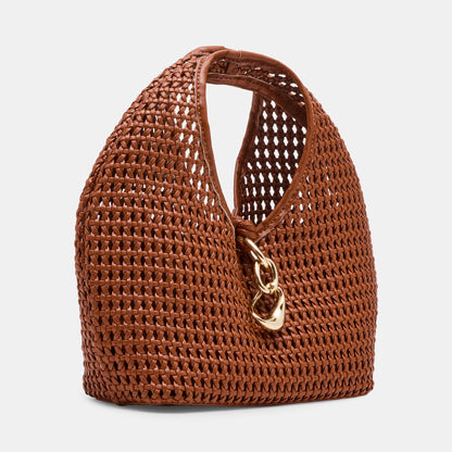 Dahlia Cognac Stella Woven Handbag Dolce Vita