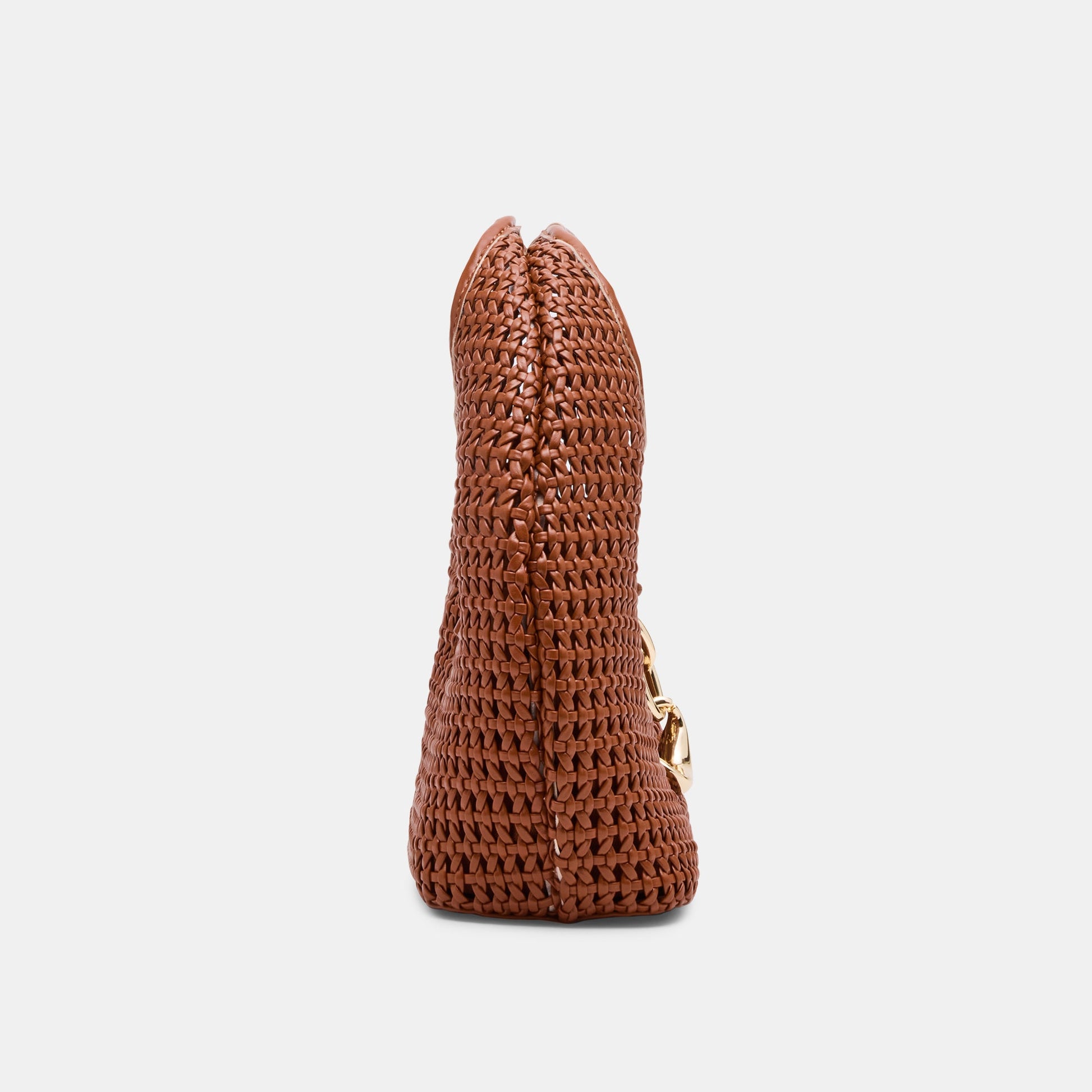 Dahlia Cognac Stella Woven Handbag Dolce Vita