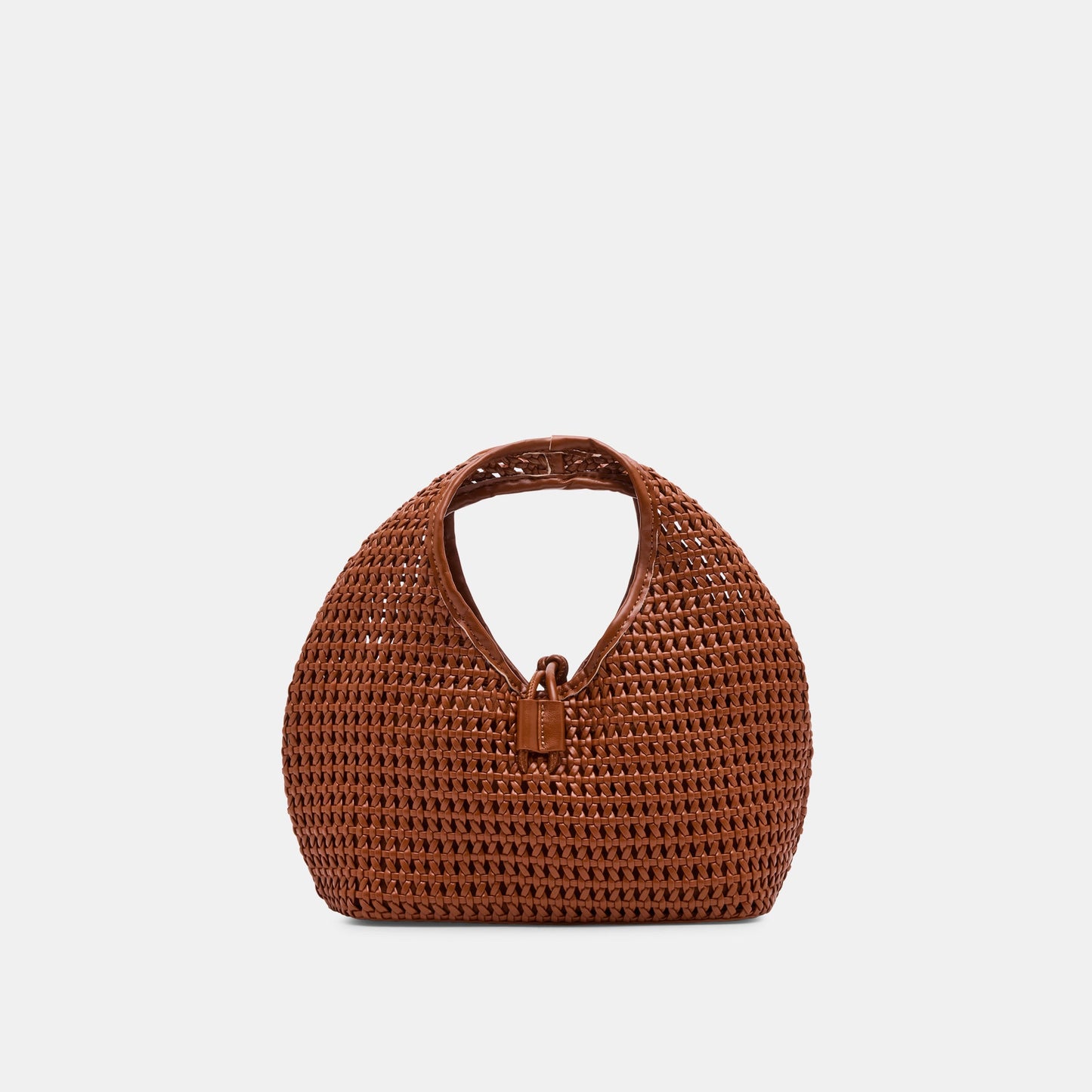 Dahlia Cognac Stella Woven Handbag Dolce Vita