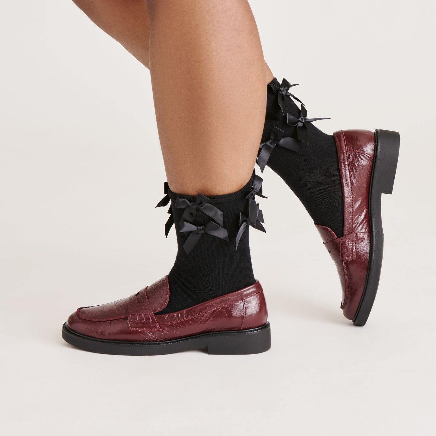 Mulit Bow Black Crew Socks Dolce Vita