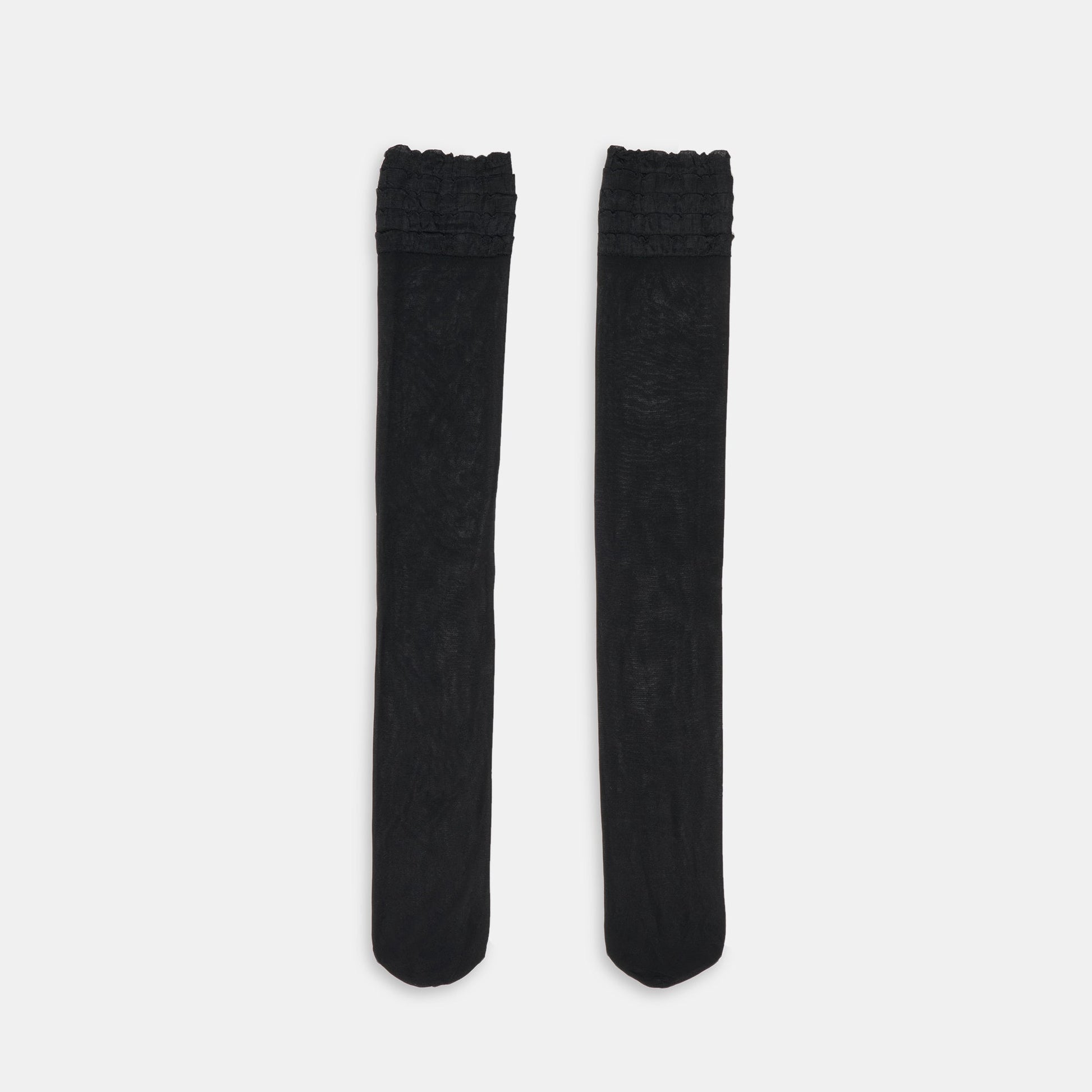 Ruffle Black Sheer Knee High Socks Dolce Vita