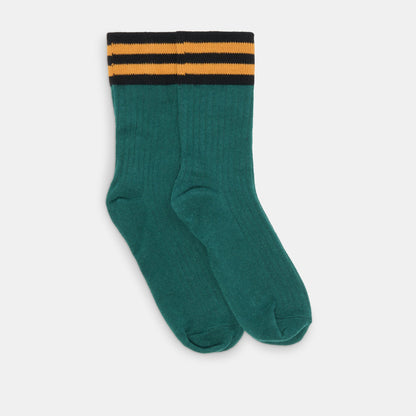 Multi Stripe Green Crew Socks Dolce Vita