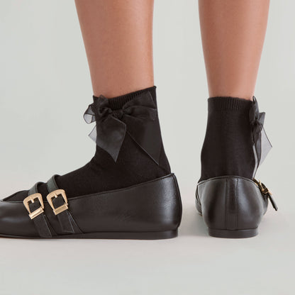 Bow Black Anklet Socks Dolce Vita
