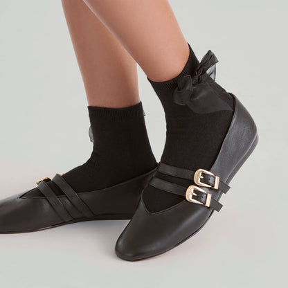 Bow Black Anklet Socks Dolce Vita