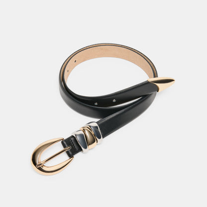 Mixed Metal Black Buckle Belt Dolce Vita