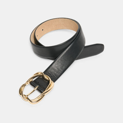 Braided Black Gold Buckle Belt Dolce Vita