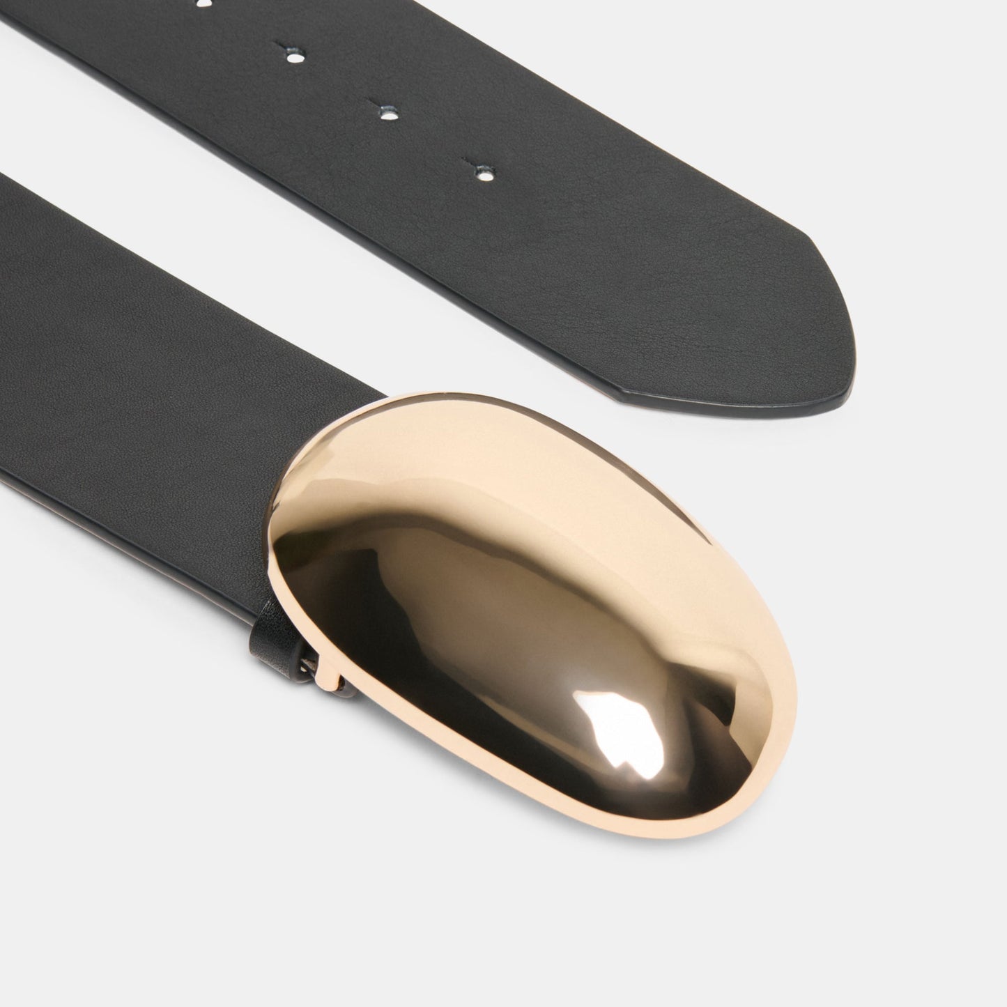 Bubble Black Gold Buckle Belt Dolce Vita