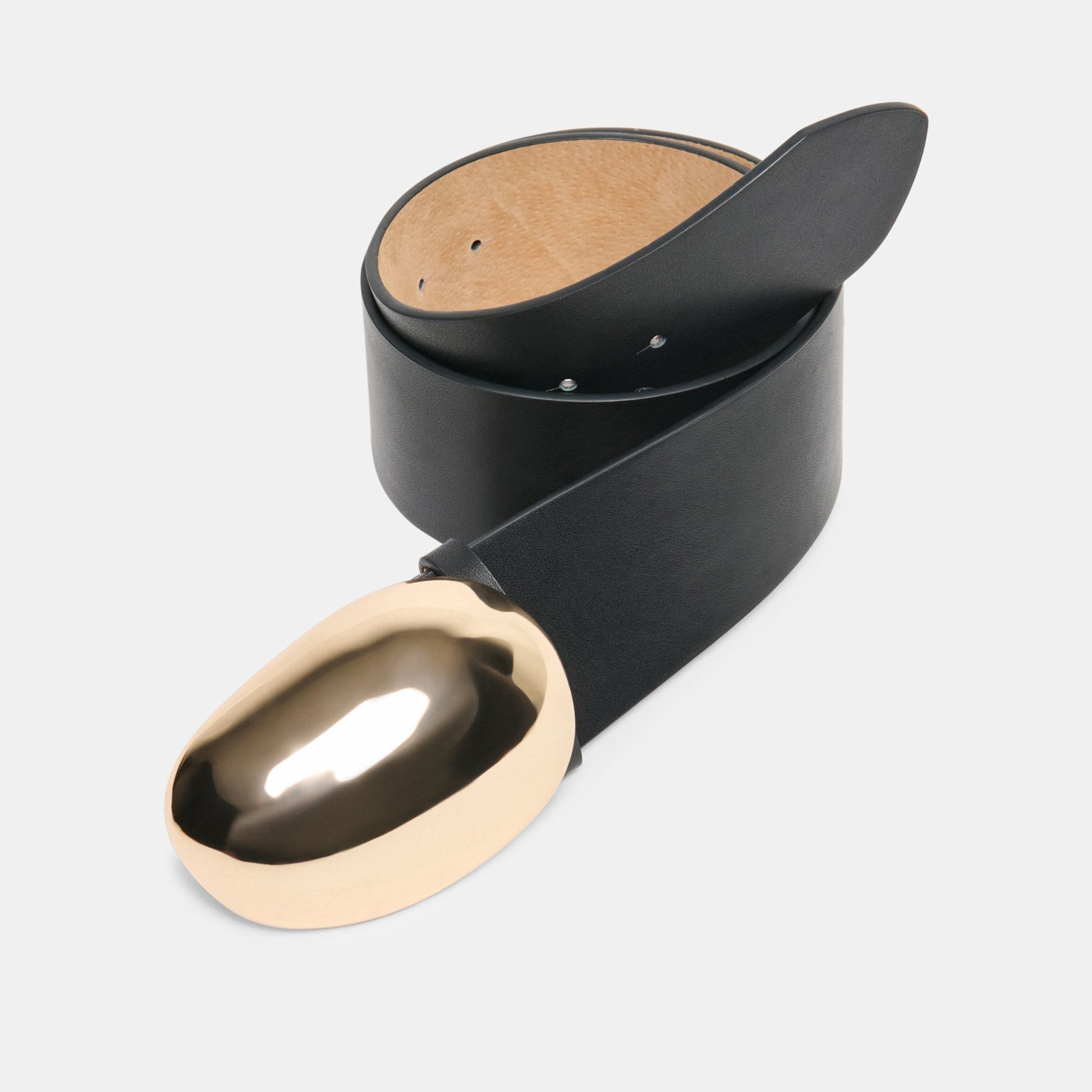 Bubble Black Gold Buckle Belt Dolce Vita