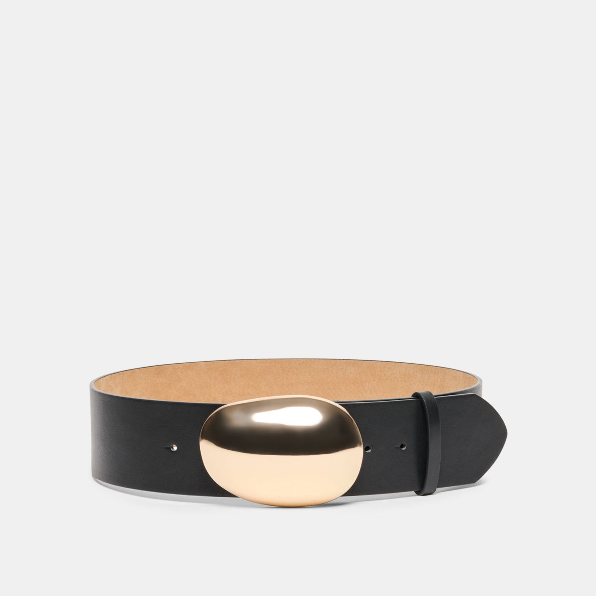 Bubble Black Gold Buckle Belt Dolce Vita