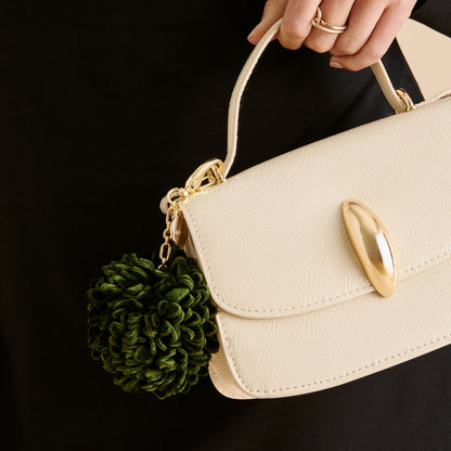 Pom Pom Dk Green Bag Charm Dolce Vita