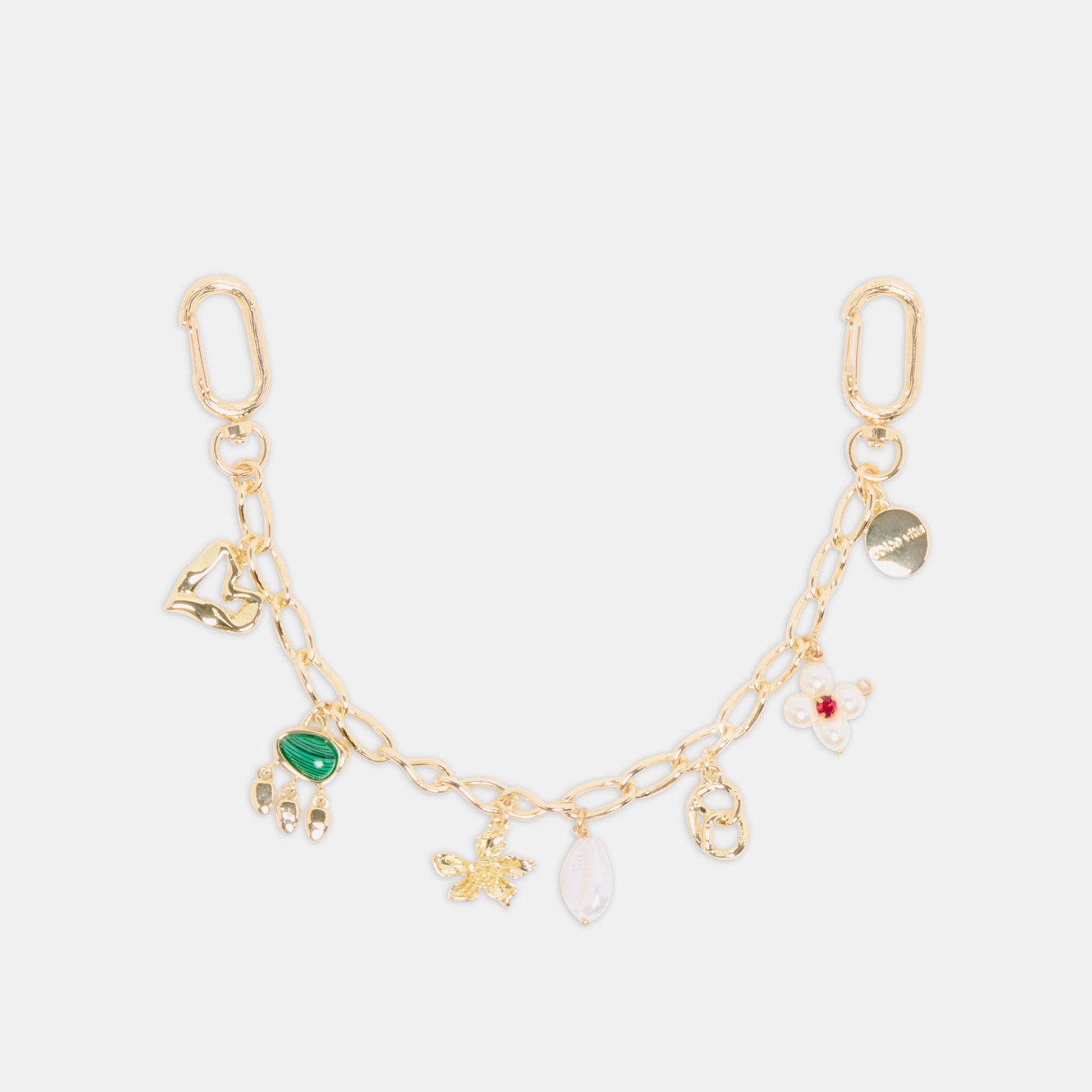 Pearl Gold Chain Bag Charm Dolce Vita