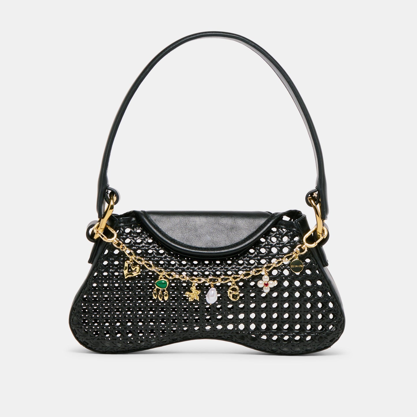 Pearl Gold Chain Bag Charm Dolce Vita