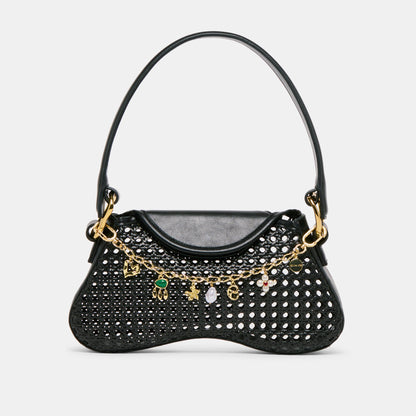 Pearl Gold Chain Bag Charm Dolce Vita