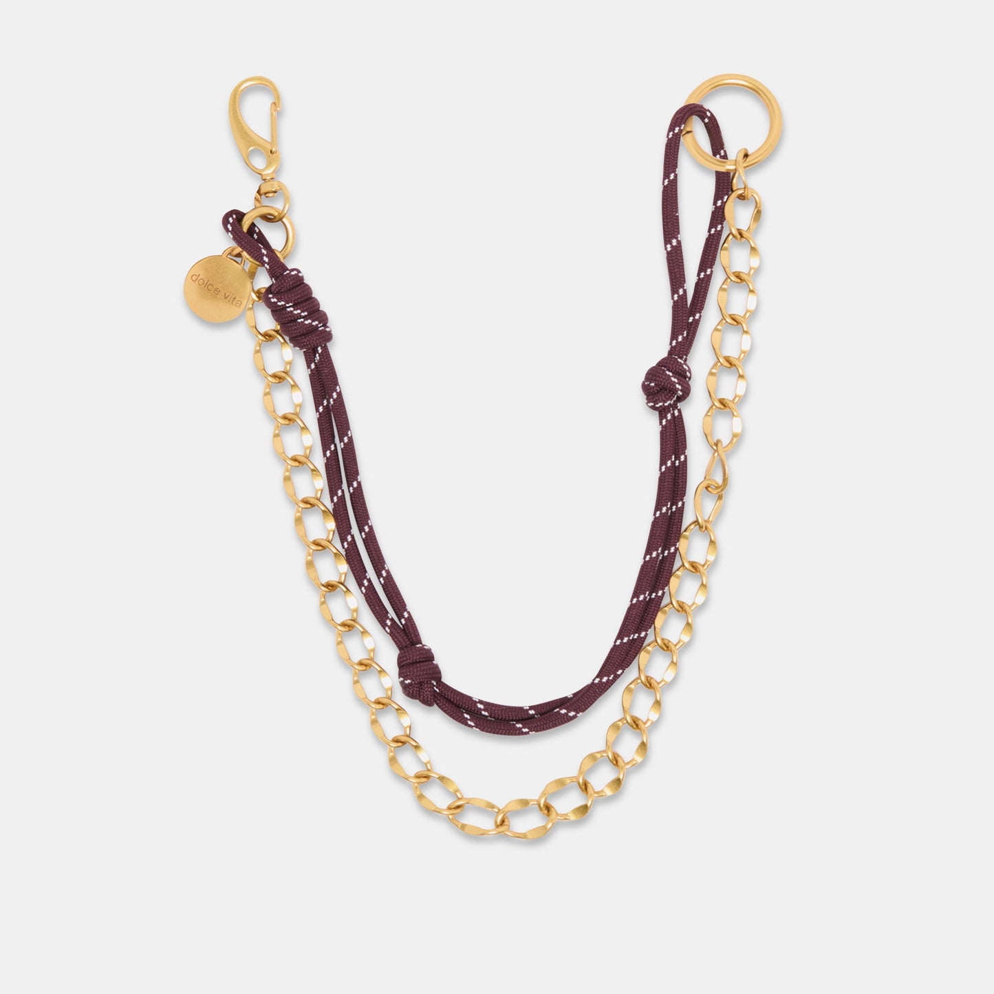 Rope + Chain Burgundy Multi Bag Charm Dolce Vita