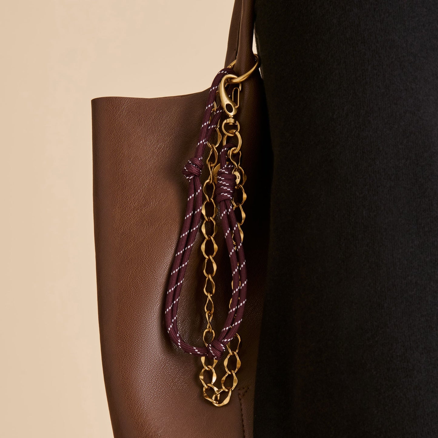 Rope + Chain Burgundy Multi Bag Charm Dolce Vita
