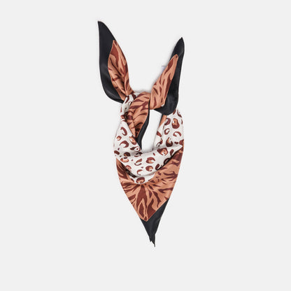 Animal Print Brown Multi Silk Scarf Dolce Vita