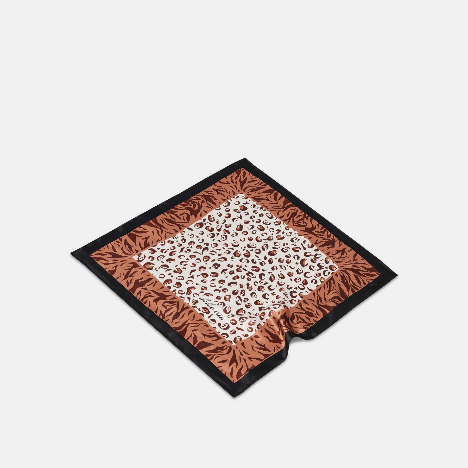 Animal Print Brown Multi Silk Scarf Dolce Vita