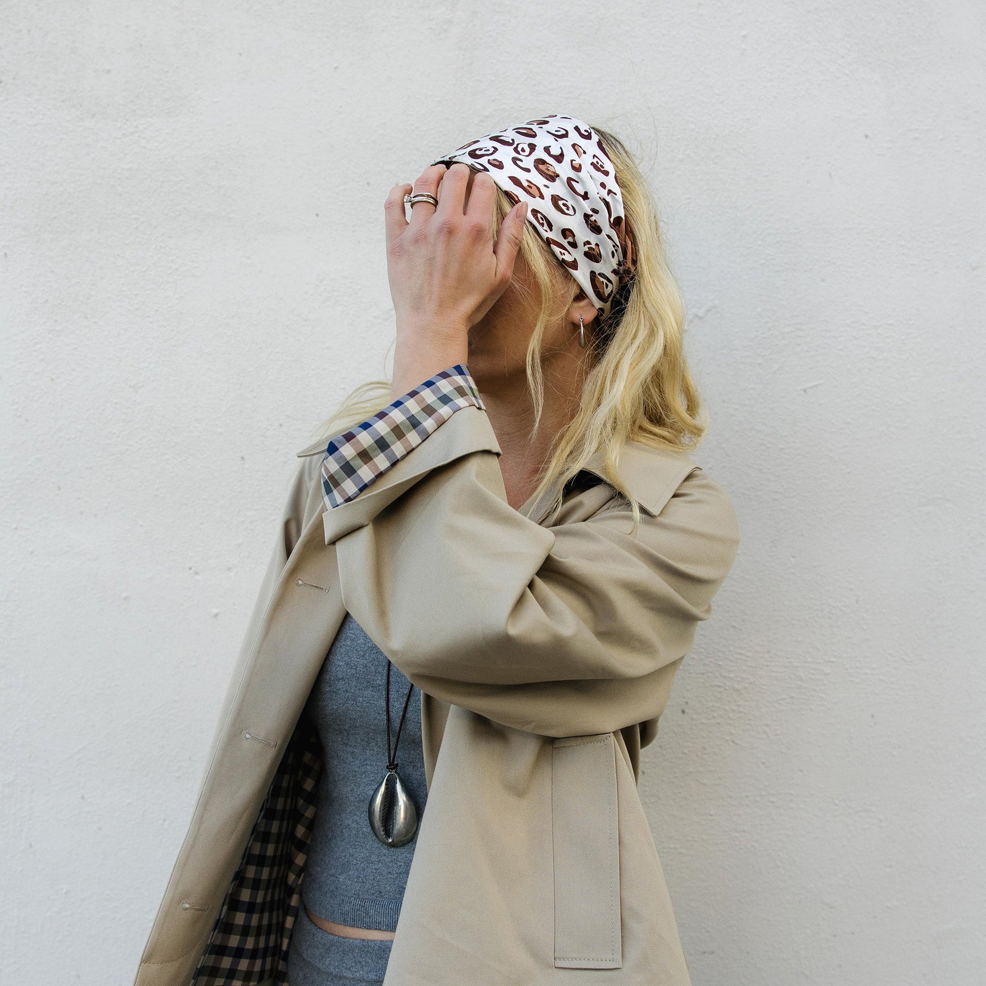 Animal Print Brown Multi Silk Scarf Dolce Vita