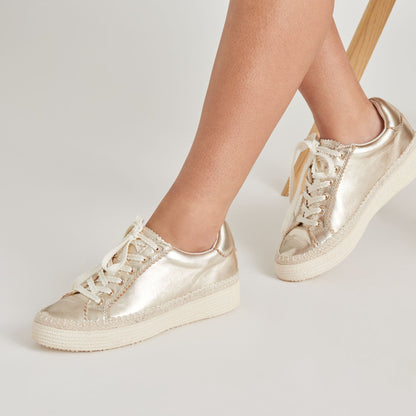 LENNIX SNEAKERS LIGHT GOLD METALLIC LEATHER Dolce Vita