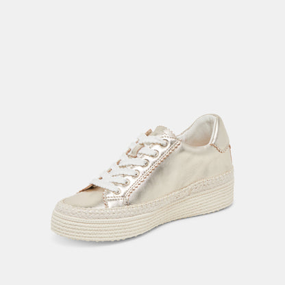 LENNIX SNEAKERS LIGHT GOLD METALLIC LEATHER Dolce Vita