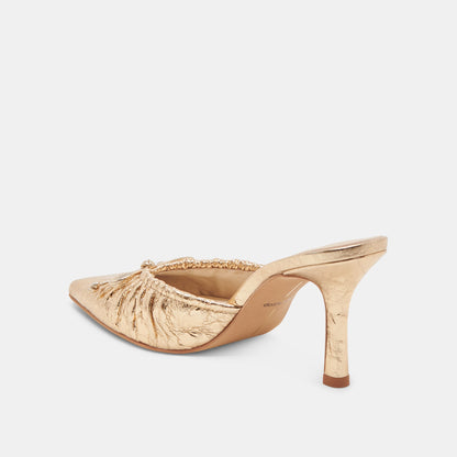KAIRI HEELS GOLD DISTRESSED LEATHER Dolce Vita