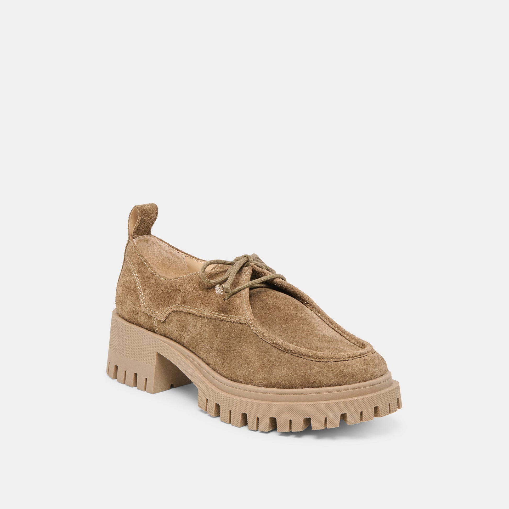 Milza Olive Suede Loafers Dolce Vita