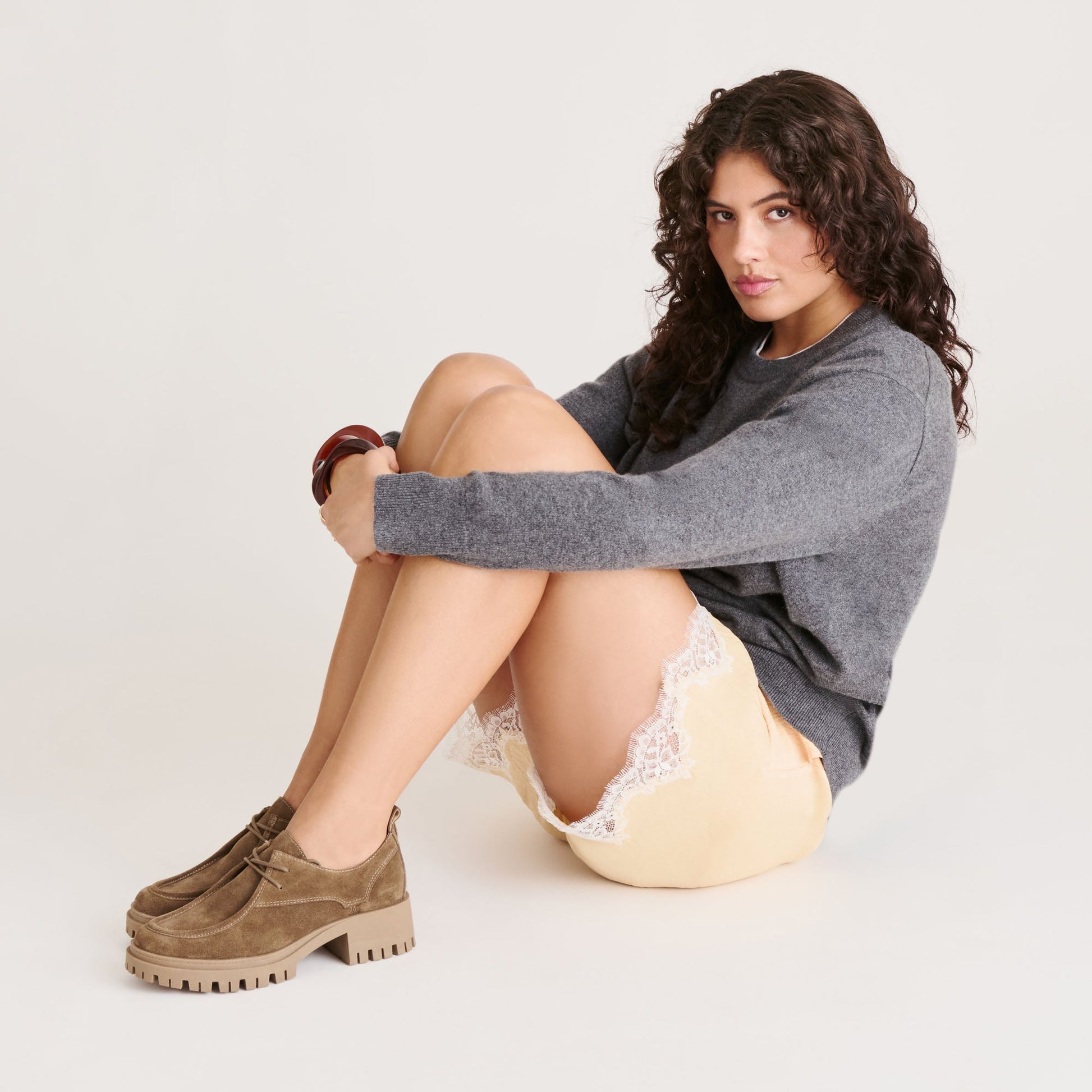 Milza Olive Suede Loafers Dolce Vita