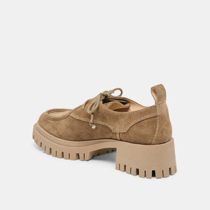 Milza Olive Suede Loafers Dolce Vita
