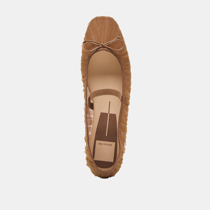 Raeven Mid Brown Tulle Ballet Flats Dolce Vita