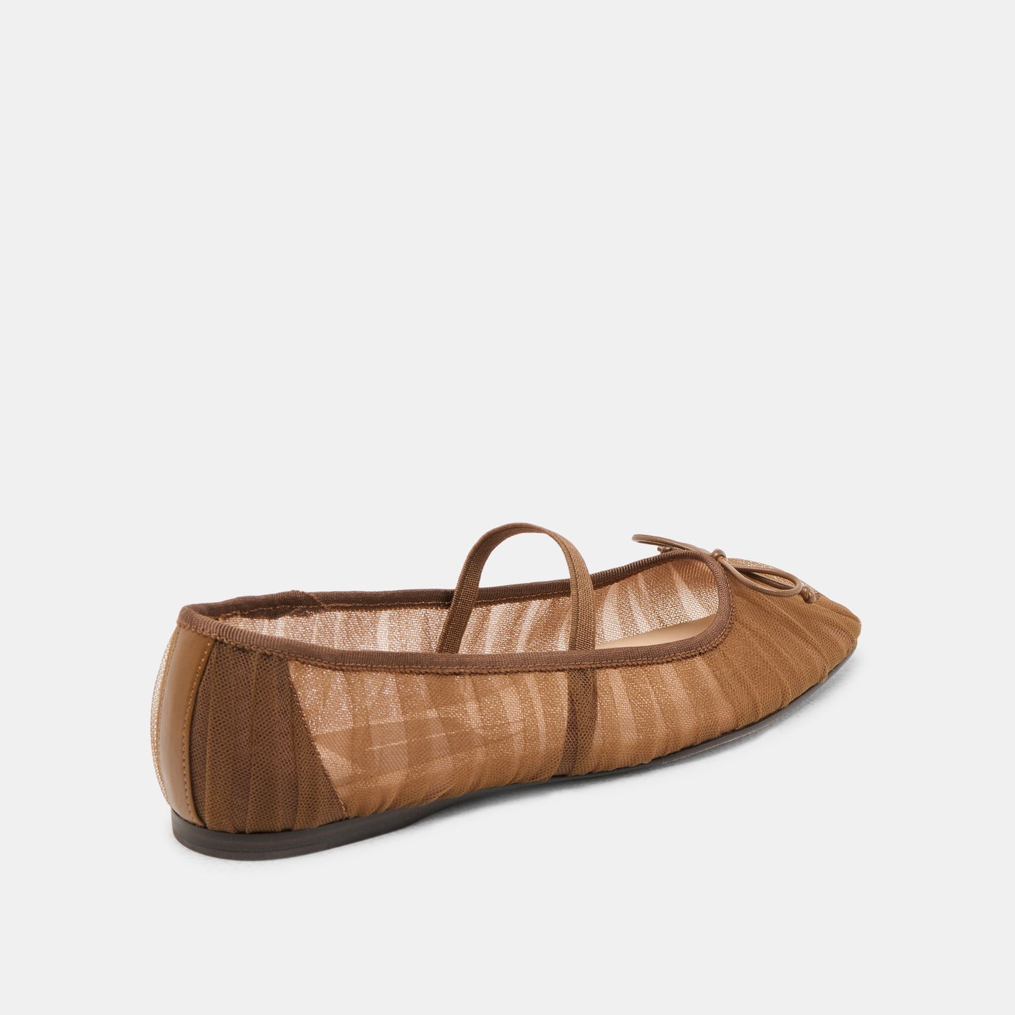 Raeven Mid Brown Tulle Ballet Flats Dolce Vita