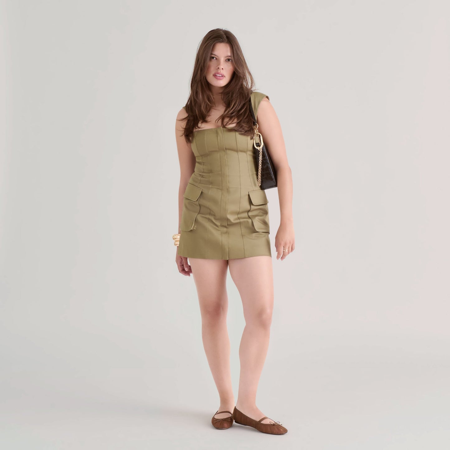 Raeven Mid Brown Tulle Ballet Flats Dolce Vita