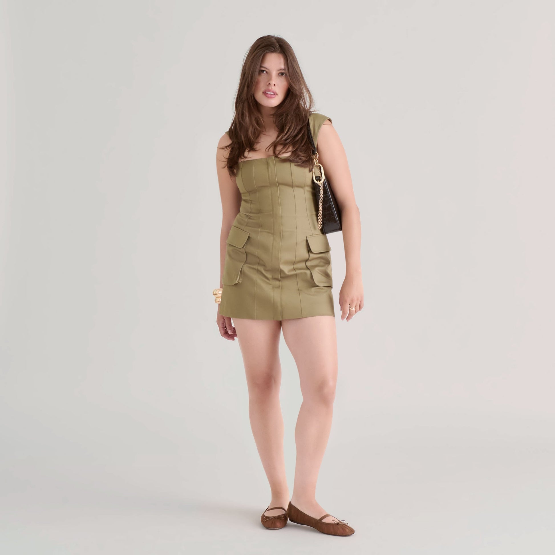 Raeven Mid Brown Tulle Ballet Flats Dolce Vita