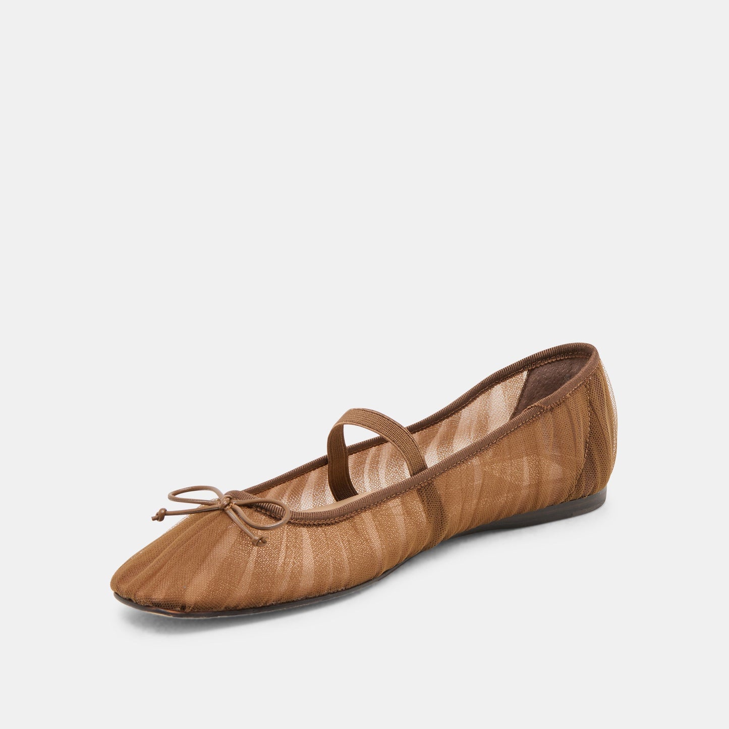 Raeven Mid Brown Tulle Ballet Flats Dolce Vita