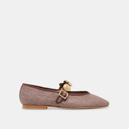 RELAN BALLET FLATS WALNUT RAFFIA Dolce Vita