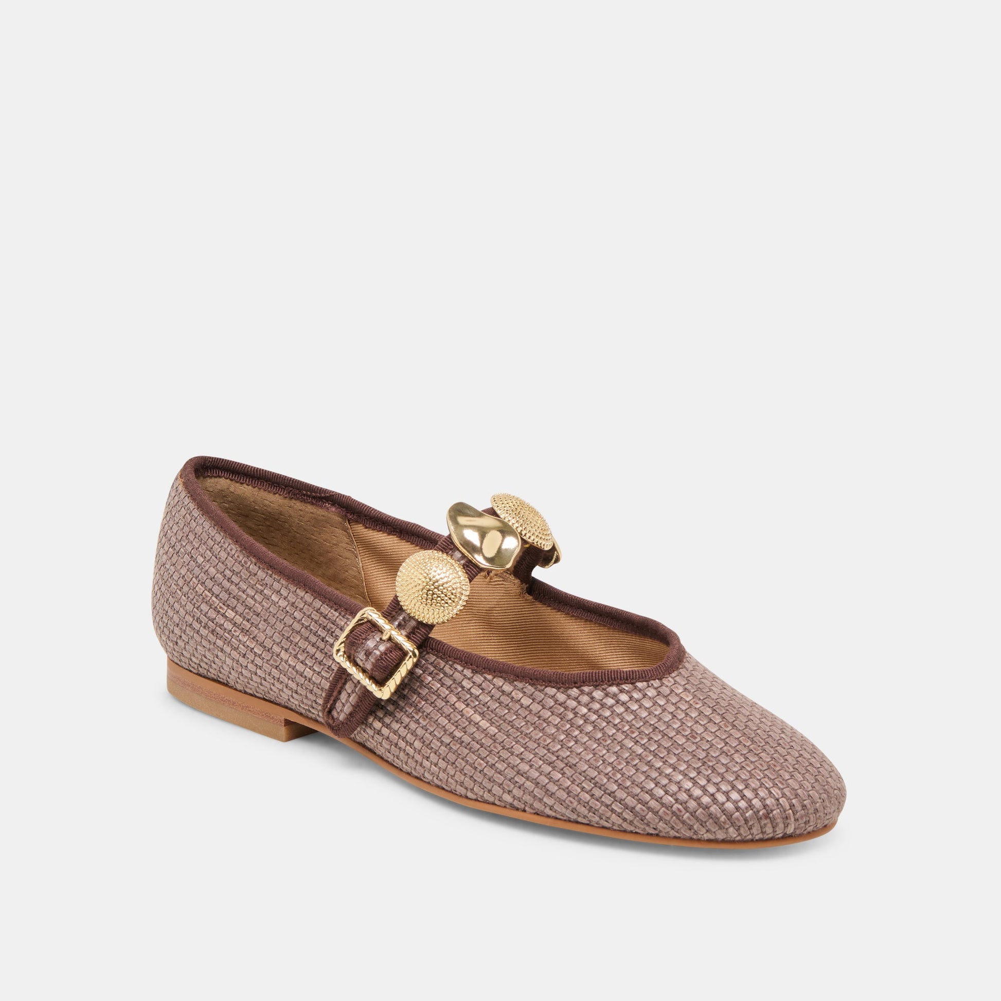 RELAN BALLET FLATS WALNUT RAFFIA Dolce Vita
